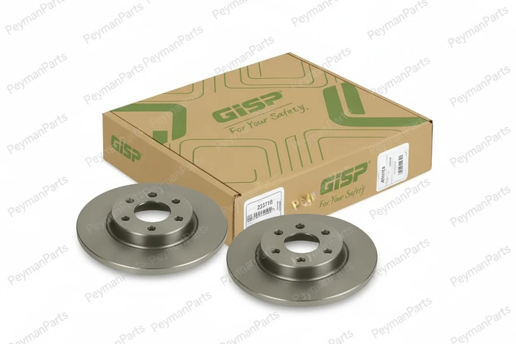 دیسک چرخ جلو دو عددی پژو 206 تیپ 2 GISP